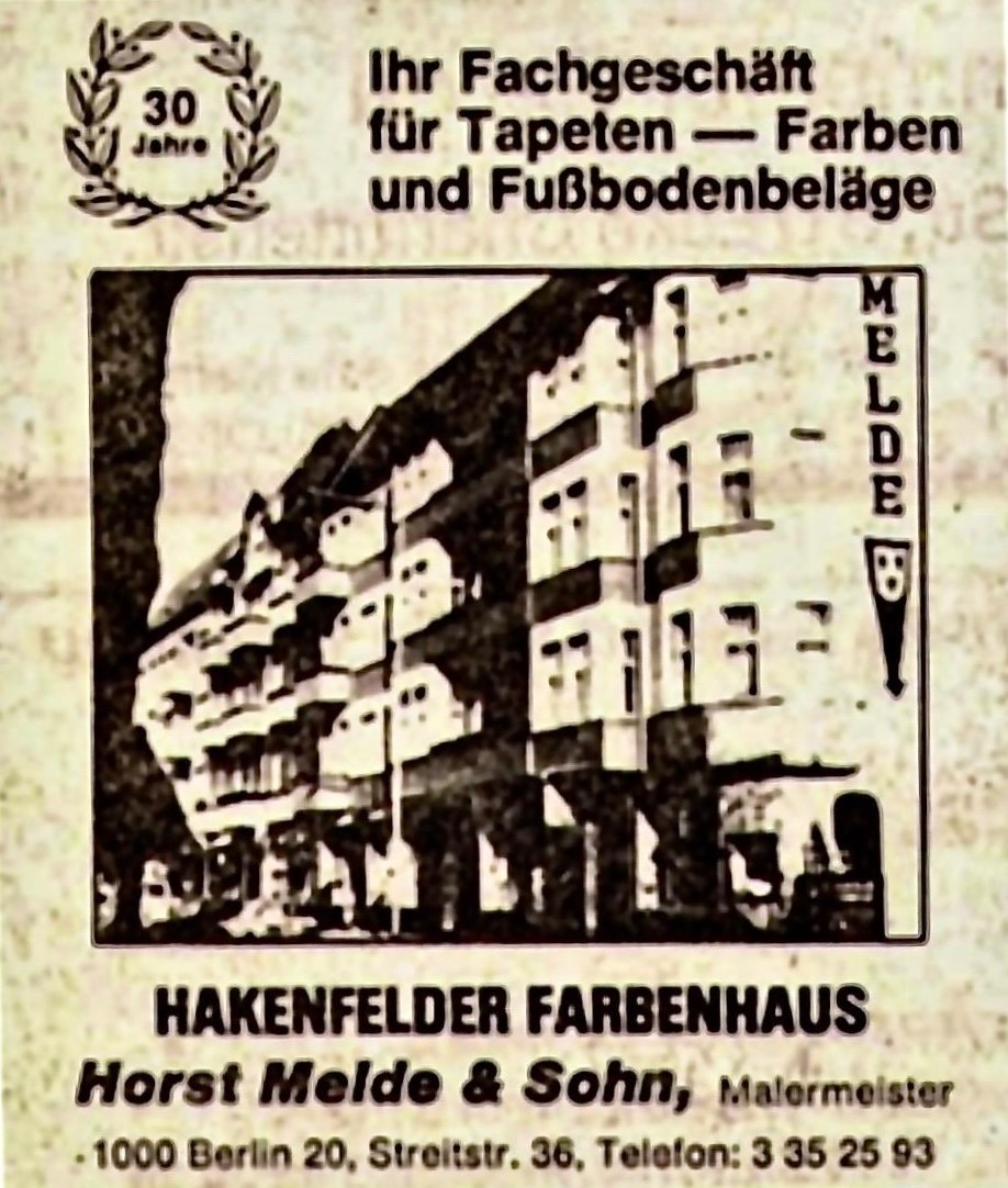 Historischer Zeitungsartikel über den Malereibetrieb Melde